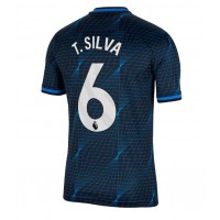 Camisa de Futebol Chelsea Thiago Silva #6 Equipamento Secundário 2023-24 Manga Curta